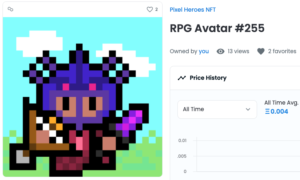 Pixel Heroes NFT RPG Avatar #255
